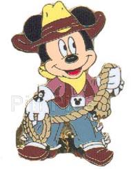Japan - Mickey Mouse - Cowboy - Gray Pants & Yellow Scarf