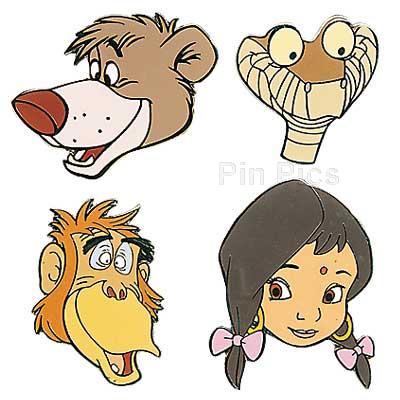 Disney Catalog - Jungle Book Boxed Pins #2 (Character Heads)