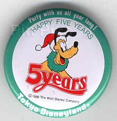 TDR - 1988 Five Year (Pluto) - Button 