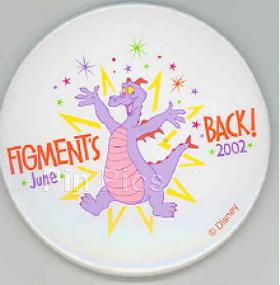 WDW - Figment - Figment's Back! - June 2002 - Button - Cast Member