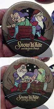 Button - DS - Snow White Dopey & Grumpy Lenticular