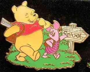 DLRP - Return to School 3 Pin Set (Winnie the Pooh & Piglet Walking)
