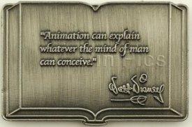 Disney Auctions - Walt Disney Book Quotation Pin #9 of 10 (Animation Can Explain...) (Pewter Prototype)
