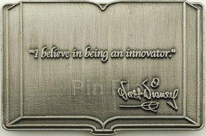 Disney Auctions - Walt Disney Book Quotation Pin #6 of 10 (I Believe In Being An Innovator) (Pewter Prototype)