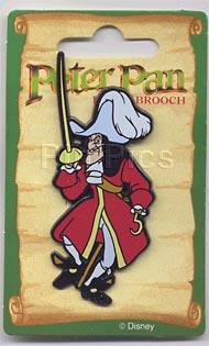 UK - Peter Pan Plastic Pin/Brooch Series (Captain Hook)