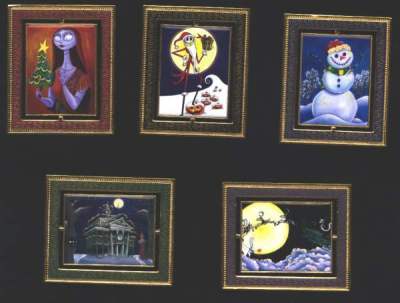 DL - Haunted Mansion Holiday 2002 Spinners (5 Pin Boxed Set)