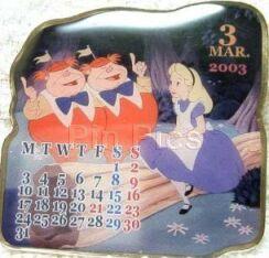 M&P - Alice in Wonderland - March - Calendar 2003 - From a 12 Pin Frame Set
