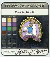 DIS - PreProduction - Belle - 1991 - 100 Years of Dreams - Pin 11 - Beauty and the Beast