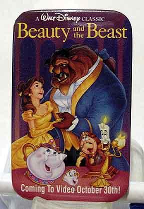 Beauty & the Beast Original Video Release Button