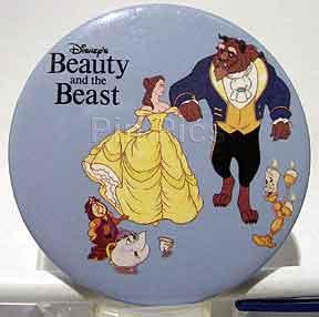 Beauty & the Beast Button Blue