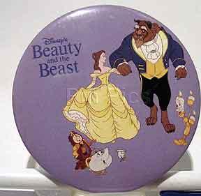 Beauty & the Beast Button Purple