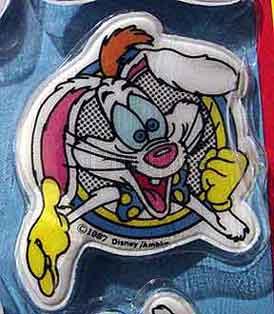 Roger Rabbit in a Manhole Cover Puffy Pin 1987