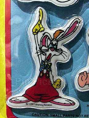 Roger Rabbit Hand in Air Puffy Pin 1987