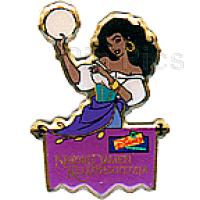 Esmeralda playing the tambourine