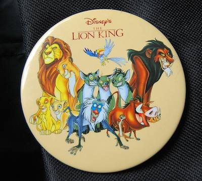 Button - The Lion King Cast - Mufasa, Sarabi, Simba, Nala, Rafiki, Timon, Pumbaa, Scar, Zazu & Hyenas