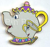 DLR GWP Beauty and the Beast Map Pin - Mrs. Potts & Chip