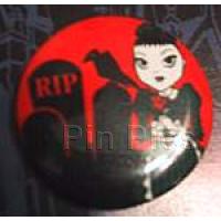 Button - WDW - Haunted Mansion Goth Girl Button