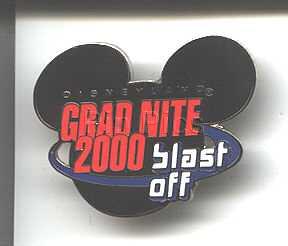 Grad Nite 2000 Disneyland Blast Off Lapel Pin