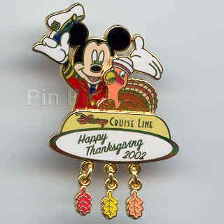 DCL - Happy Thanksgiving 2002 (Mickey and a Turkey) 3D/Dangle