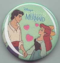 Ariel and Prince Eric Holding Hands button