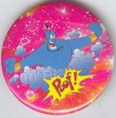 Genie from Aladdin 'Poof!' Mini Button