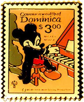 Dominica Mickey Stamp Pin