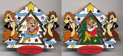 M&P - Clarice, Chip & Dale - Tree - Merry Christmas 2002 - Spinner