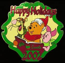 Disney Auctions - Happy Holidays 2002 (Pooh , Tigger & Piglet)