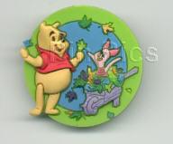 Pooh and Piglet round pin