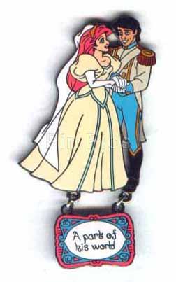 DL - Ariel and Prince Eric - Princess Dangle - Part of His World - Wedding Gown - Little Mermaid