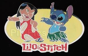 Disney Auctions - Lilo and Stitch Hula Dancing pin (Silver Prototype)