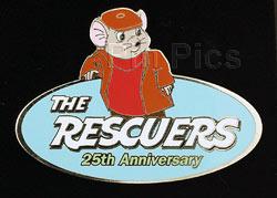 Disney Auctions - Rescuers 25th Anniversary Oversize Pin - Bernard (Silver Prototype)