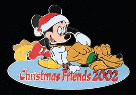 Disney Auctions - Mickey Mouse and Pluto Christmas Pin (Silver Prototype)