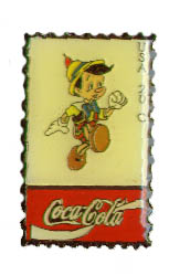 Coca Cola Coke Stamp Pin * Pinocchio
