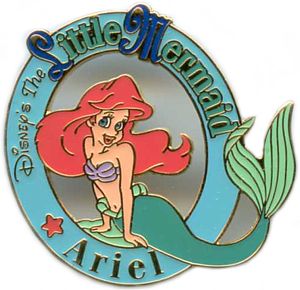 Japan - Ariel - Circle - Little Mermaid - Disney Classic Expressions - From a 3 Pin Set - Sony