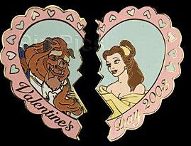 Disney Auctions - Valentine's Day 2003 Pin Set #2 (Belle & Beast)