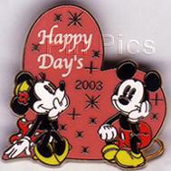 JDS - Mickey & Minnie Sitting - Happy Days 2003 - Valentine