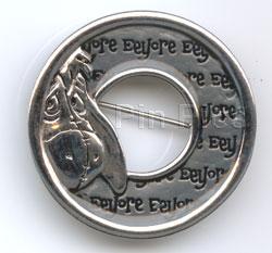 Eeyore Silver Circle Pin