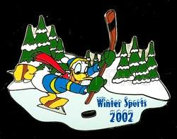 Disney Auctions - Donald Winter Sports 2002 Pin - Hockey (Silver Prototype)