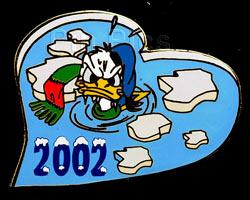 Disney Auctions - Wet Donald Winter Sports 2002 Pin (Gold Prototype)