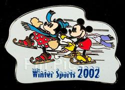Disney Auctions - Classic Mickey & Minnie Winter Pin (Silver Prototype)