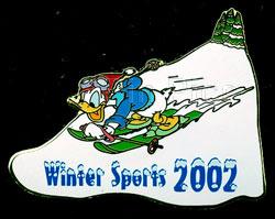 Disney Auctions - Donald Winter Sports 2002 Pin - Skiing (Gold Prototype)