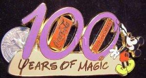 Boot Leg Pin ~ Coca-Cola/McDonalds - 100 Years of Magic Logo Pin (Mickey)