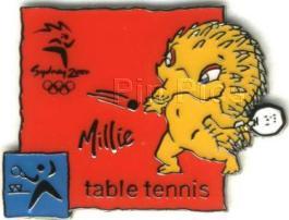 Millie playing table tennis