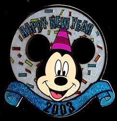 Disney Auctions - Mickey Mouse New Year 2003 Pin (Silver Prototype)