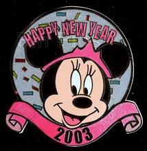 Disney Auction - Minnie Mouse New Year 2003 Pin (Silver Prototype)