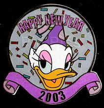 Disney Auctions - Daisy Duck New Year 2003 Pin (Silver Prototype)