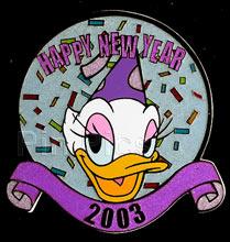 Disney Auctions - Daisy Duck New Year 2003 Pin (Black Prototype)