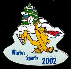 Disney Auctions - Winter Sports 2002 Pluto Pin (Silver Prototype)