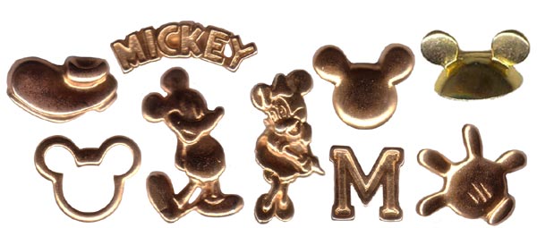 DS - Mickey & Minnie Gold Icons 9 Pin Boxed Set